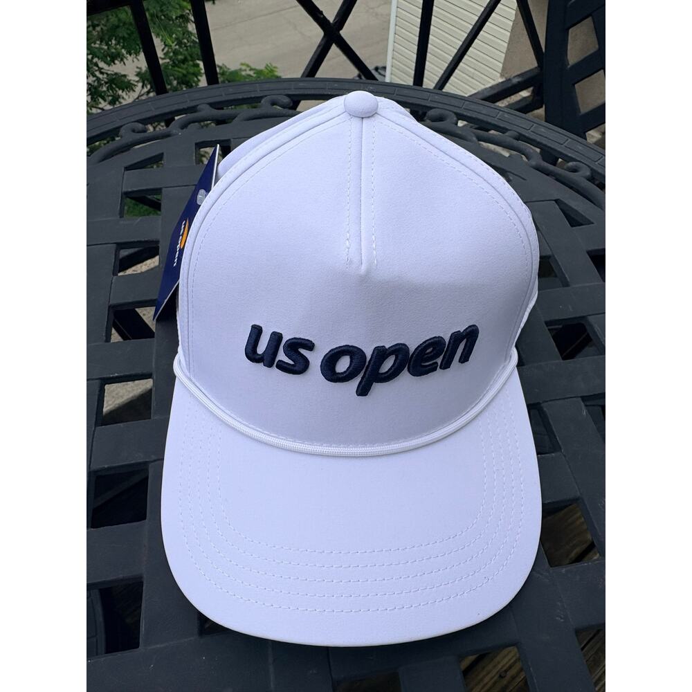 US Open American Needle Super Tech Roscoe Hat Tennis NWT White Navy $48